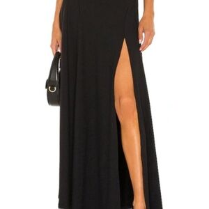 Susana Monaco High Waisted Maxi Skirt with Slit - Medium